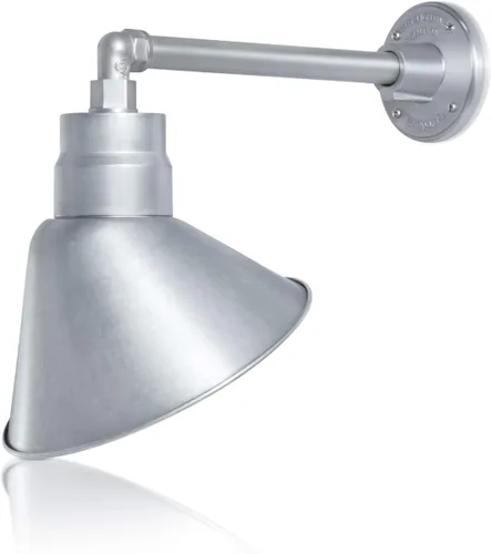 Miniatura 20 de Lámpara de señal de cuello de cisne con pantalla angular negra satinada de 10 pulgadas con brazo de extensión largo de 22 pulgadas, aplique de pared