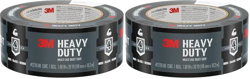 3M Cinta Adhesiva Multiusos de Colores, Color Negro con Adhesivo Fuerte y Respaldo Resistente al Agua, Cinta Adhesiva Multisuperficie para Uso en