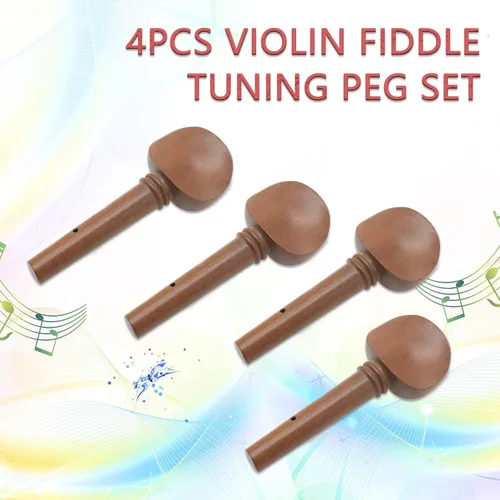 Miniatura 2 de CashBeat Juego de clavijas de afinación para violín, madera de azufaifo, clavijas de afinación de madera de repuesto para violín de tamaño 3/4