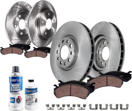 Miniatura 17 de Detroit Axle - Kit de frenos para Ford 18-21 Transit Connect, Rotores de freno de disco delantero y trasero Pastillas de freno de cerámica 2018 2019