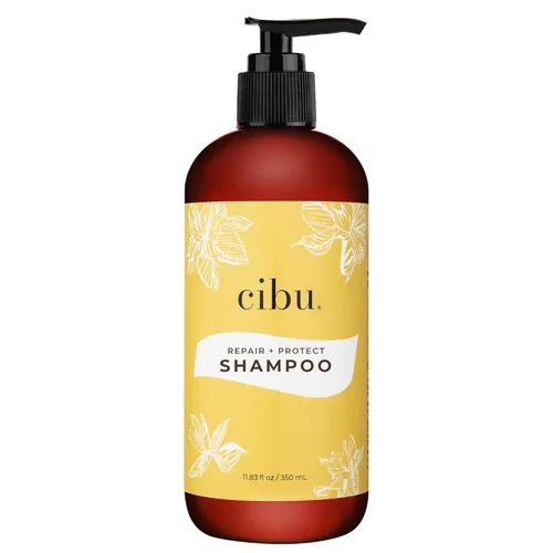 CIBU Champú Repair + Protect para cabello dañado, 11.83 onzas, formulado para evitar roturas y puntas abiertas, suave para uso diario para reducir