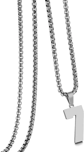 Miniatura 149 de Collar de Número Dorado para Hombre, Cadena de Acero Inoxidable con Colgante de Número para Atletas, Joyería Deportiva Personalizada para Niños