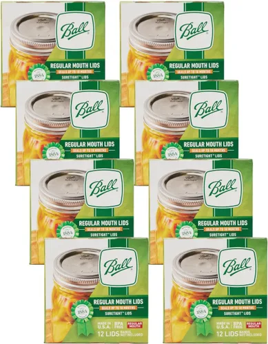 Miniatura 15 de Ball Tapas para Frascos Mason, Boca Regular, 12 CT (Paquete de 24)