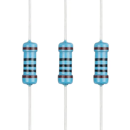 Miniatura 18 de 100 resistencias de 1 ohm 1/2 W (0.5 vatios) ±1% tolerancia de película metálica, resistencia fija de múltiples valores de resistencia opcional