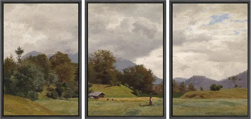 Miniatura 61 de SIGNWIN Lienzo enmarcado para pared, juego de arte de puesta de sol, horizonte, cielo, paisaje, fotografía, arte moderno, paisaje, relajante