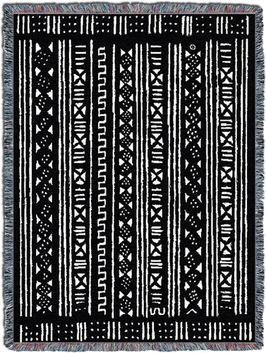Miniatura 4 de Pure Country Weavers Manta de tela de barro, estilo africano, regalo cultural africano, manta tejida de algodón, fabricada en los Estados Unidos