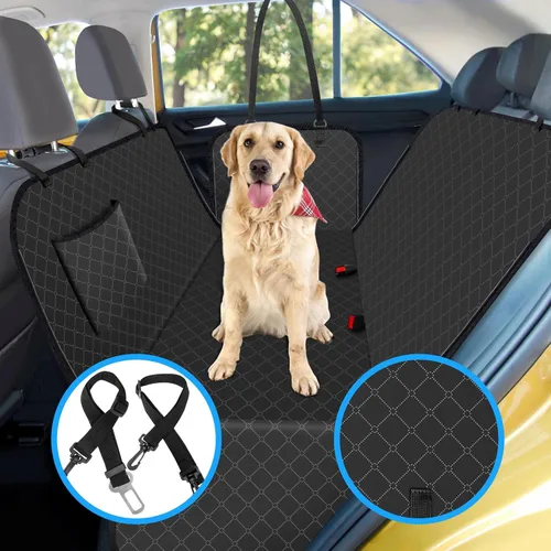 Miniatura 6 de Funda de asiento de automóvil para perro con bolsillo de almacenamiento, hamaca para perro que protege contra la suciedad, fundas de asiento
