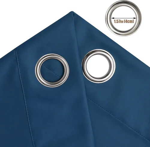 Miniatura 6 de Fire Retardant Blackout Curtains, Grommet Top, NFPA 701 Certified Flame Resistant Drape, Room Darkening for Dorm/Classroom, 2 Panels, Navy Blue