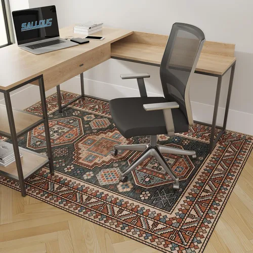 Miniatura 12 de SALLOUS Tapete para silla para alfombra, 36 x 48 pulgadas, tapete resistente para silla de oficina con labio, tapete para silla