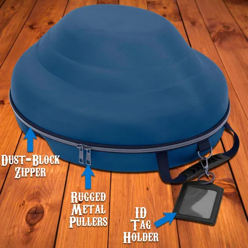 Miniatura 6 de CASEMATIX Caja de sombrero de vaquero y almacenamiento portátil para sombreros de vaquero para bordes de hasta 4.75 pulgadas, funda rígida