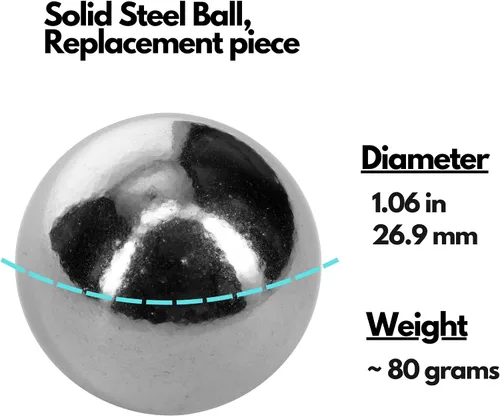 Miniatura 3 de WE Games Bola de acero de repuesto para juego de disparar a la luna y pinball - Bolas de acero de 1.06 pulgadas (1.060 in), bolas de metal