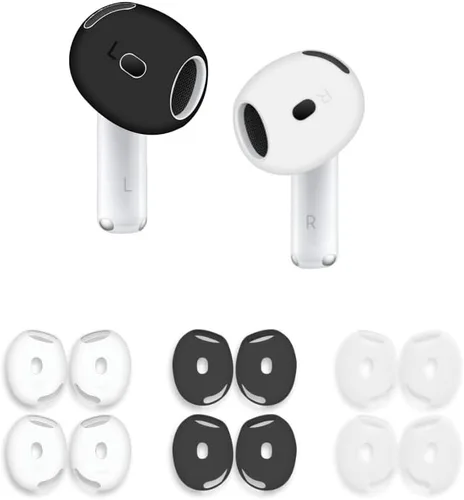 Miniatura 7 de 6 pares de fundas para los oídos para AirPods 4, antideslizantes, accesorios deportivos ultra finos de silicona suave para auriculares compatibles