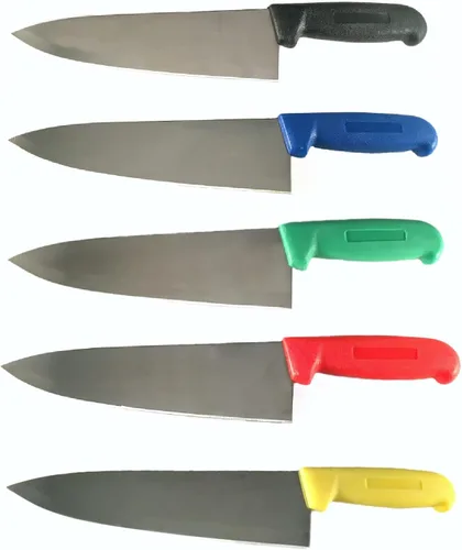 Miniatura 20 de Cuchillo de chef de 8 pulgadas de varios colores y paquetes, cubiertos de cocina comercial Razor Sharp - Cuchillos de cocina (paquete de 3 - verde)