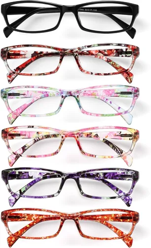 Miniatura 7 de Gaoye 2.25 Gafas de lectura para mujer, 6 unidades, anteojos de moda para mujer con bisagra de resorte, gafas de lectura de luz azul * Mezcla