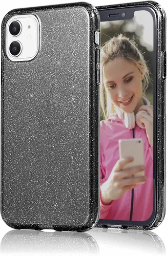 JJGoo - Funda protectora para iPhone 11 (2019), con purpurina brillante, anti-arañazos, a prueba de golpes, flexible, y delgada para mujeres y niñas