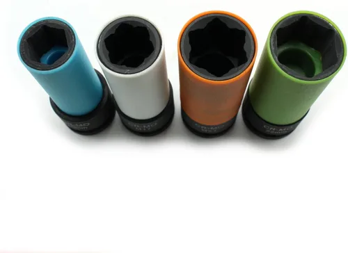 Miniatura 3 de TEMO 4 piezas Rueda de impacto Socket 1/2" Drive 3.35 pulgadas Largo: 15-M17-M21-22