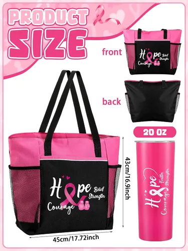 Miniatura 5 de Paterr Paquete de 2 bolsas y bolsas de quimioterapia para mujeres para el cáncer de mama, accesorios para el cáncer de mama