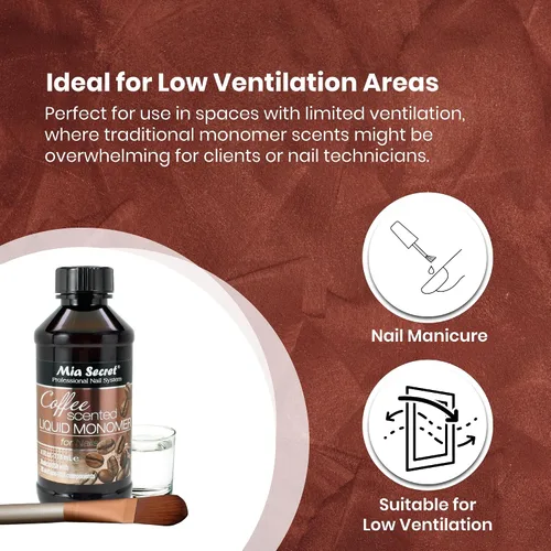 Miniatura 6 de Mia Secret Monómero líquido con aroma a café, líquido acrílico alternativo para uñas en polvo acrílico, monómero EMA, líquido de monómero de uñas