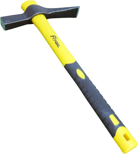 Martillo de albañil forjado, martillo cortador de mattock sólido de albañilería de 25 onzas, martillo de geología para herramienta de mampostería de