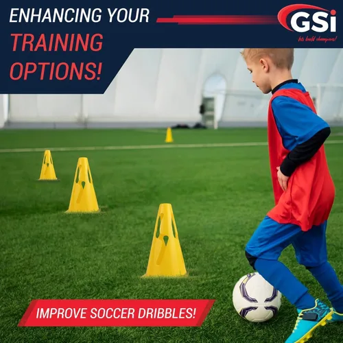 Miniatura 5 de GSi Hurdle Training Cones Multi Pack Sets Dual Purpose Agility Cones with Holes Ideal for Soccer, Kids, Dog, and Sports Training