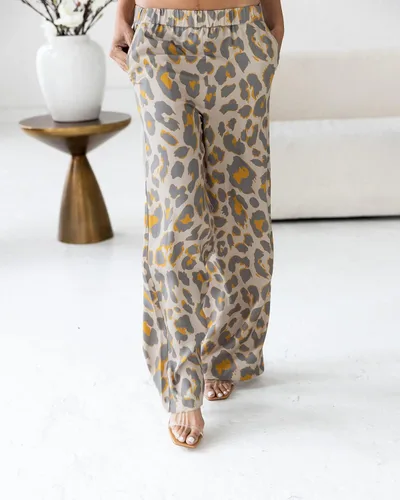 Miniatura 3 de The Drop victoriouslogan - Pantalón con estampado de guepardo crema irlandesa para mujer
