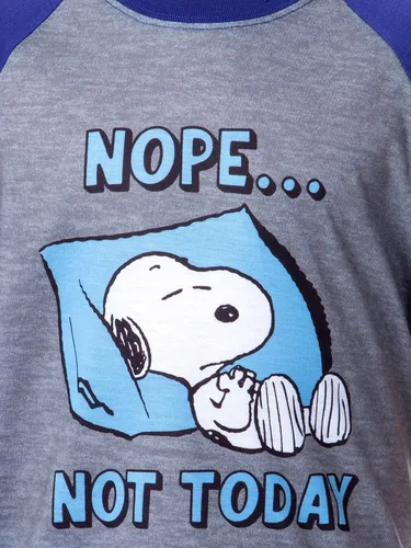Miniatura 3 de INTIMO Peanuts Snoopy Nope Not Today - Conjunto de pijama corto con cuello redondo, Multi colorido
