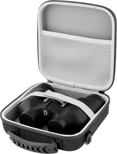 Miniatura 7 de Estuche para binoculares, funda protectora rígida de EVA con exterior resistente al agua, asa de transporte y correa para el hombro, se adapta a