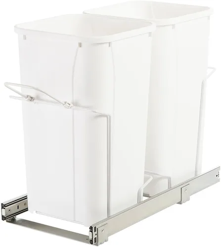 Miniatura 9 de Knape & Vogt SBM15-1-35WH - Bote de basura extraíble para montaje inferior en gabinete, 18.8 x 14.25 x 16 pulgadas, color blanco