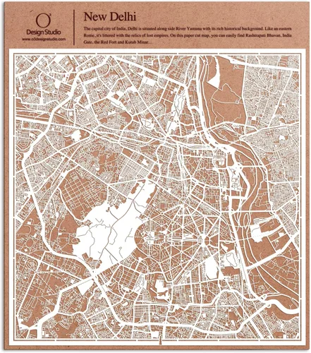 Miniatura 83 de O3 Design Studio Aberdeen - Mapa de papel cortado en papel blanco de 12 x 12 pulgadas