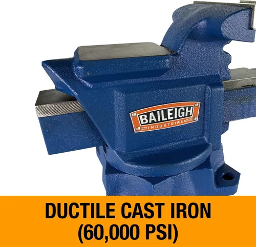 Miniatura 4 de Baileigh Tornillo de banco industrial, ancho de mandíbula de 4-1/2", apertura máxima de 5" (BV-4I)