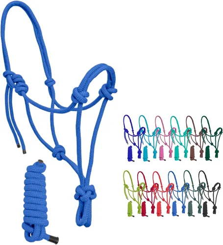 Miniatura 6 de Resistance Halter de cuerda ajustable de nailon liso con plomo a juego de 6 pies