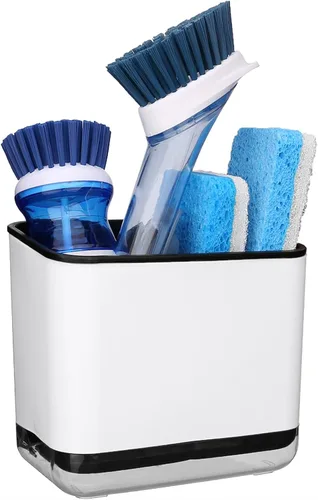 Miniatura 8 de KeFanta Organizador de Fregadero para Encimera, Portaesponjas para Fregadero de Cocina, Soporte para Esponja y Cepillo de Platos, Organizador