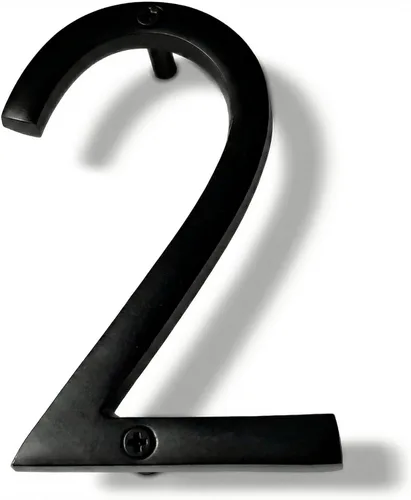 Miniatura 41 de NACH Números de casa flotantes, números de casa negros de aluminio de 6 pulgadas para exteriores, número 5, números de puerta con accesorios