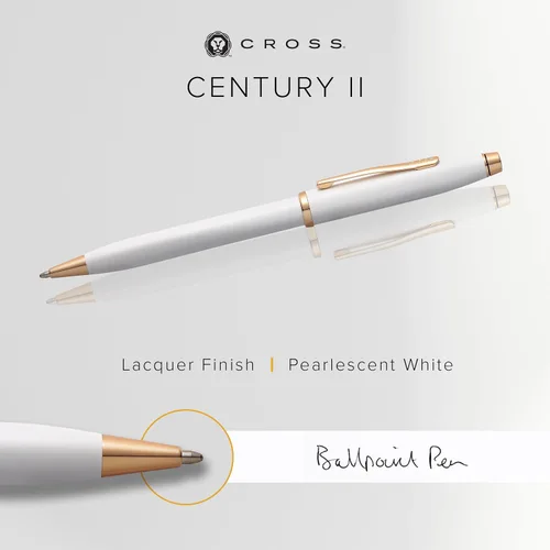 Miniatura 81 de Cross Century II - Bolígrafo de punta Selectip, lacado negro con detalles chapados en oro de 23 quilates
