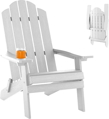 Miniatura 14 de MXIMU Folding Adirondack Chair for Outdoor: Easy Assembly and Comfortable Adirondack Chairs - Foldable Composite Fire Pit Chairs - All Weather