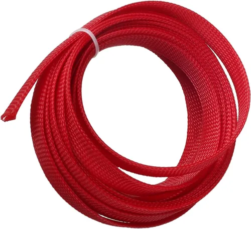 Miniatura 18 de Aicosineg Funda de cable trenzado flexible de PET de 16 pies de ancho de 0.5 pulgadas de ancho, funda de malla de alambre flexible para TV, audio