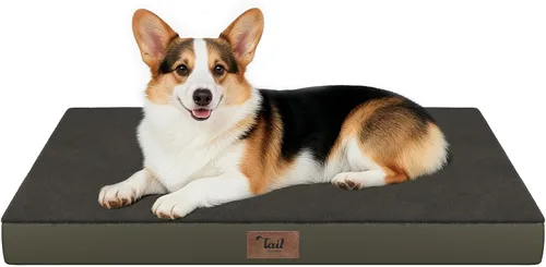 Miniatura 114 de Cama ortopédica de felpa para perros y cachorros medianos, camas impermeables para perros de 30 x 20 pulgadas con funda extraíble lavable, tapete