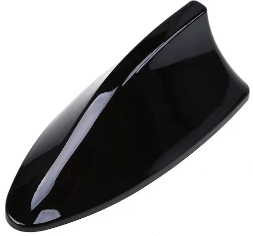 Antena de radio universal Possbay tipo aleta para automóviles, utilitarios, camiones y camionetas, Negro