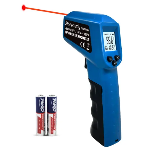 Termómetro infrarrojo pistola de temperatura -58℉~ 716℉ (-58.0 °F ~ 716.0 °F) Termómetro infrarrojo láser digital sin contacto con luz de fondo, no