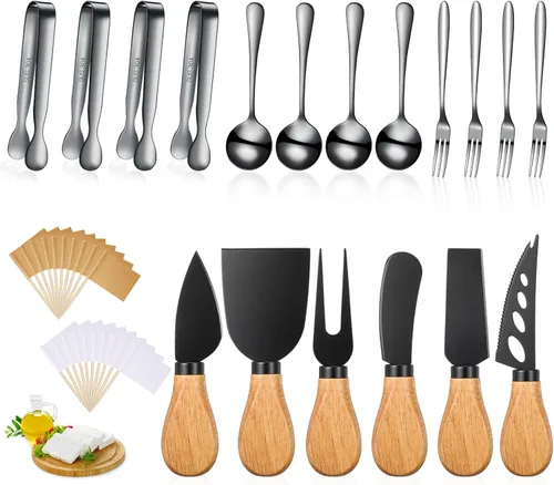 18 Piezas Accesorios para Tabla de Charcutería Juego de Cuchillos Esparcidores Cuchillo Esparcidor de Queso y Mantequilla Utensilios de Charcutería