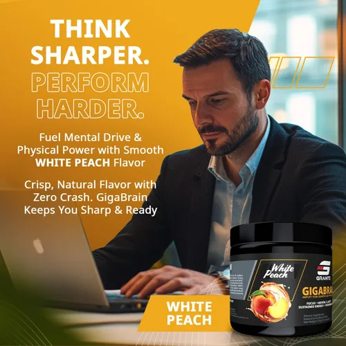 Miniatura 4 de Granite Neuro-Stim Brain - Fórmula nootrópica y energética, sabor a melocotón blanco, apoya el enfoque mental, claridad y rendimiento, vegano, sin