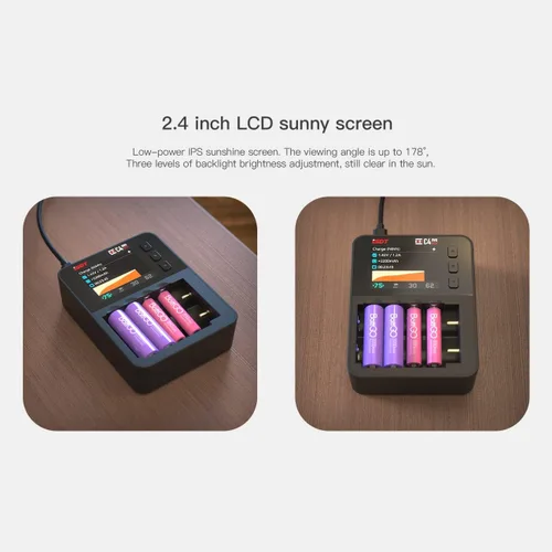 Miniatura 5 de ISDT C4 EVO Probador de capacidad de cargador de batería rápido para AA AAA 18650 21700, analizador de batería inteligente para baterías recargables