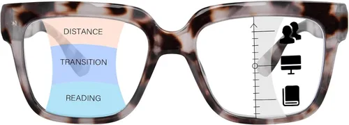 Gafas de lectura progresivas multienfoque para mujer, de gran tamaño, bloqueo de luz azul, estilo Oprah, lectores de computadora