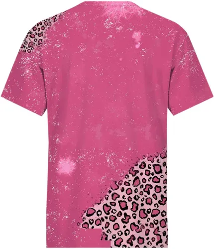 Miniatura 4 de Camisas de Halloween para mujer, manga corta, cuello redondo, cancelar el pecho, camisetas de concienciación, camisetas gráficas de calabaza, blusas