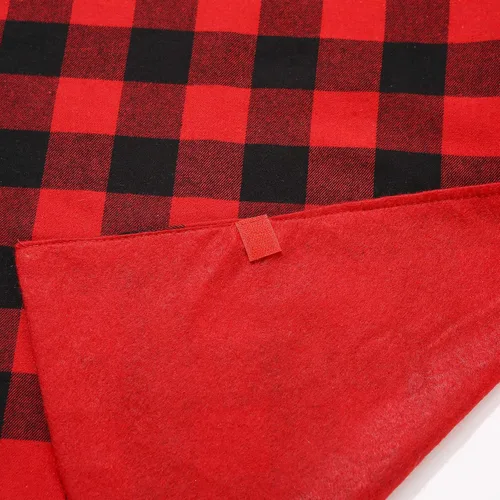 Miniatura 6 de Sattiyrch Falda para Árbol de Navidad de Cuadros Buffalo de 36 pulgadas, Falda para Árbol de Navidad de Cuadros Buffalo Rojo y Negro