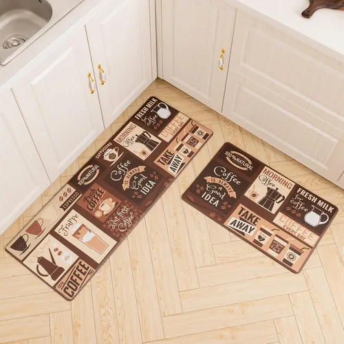 Miniatura 2 de Asrug Alfombrillas de cocina cómodas, antifatiga, para escritorio de pie, ergonómicas, impermeables, resistentes a las manchas, antideslizantes