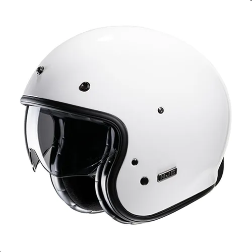 Miniatura 4 de HJC V31 Casco de motocicleta sólido de cara abierta con visera IS-10, aprobado por DOT (negro, XXL)
