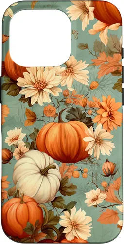 Miniatura 20 de Funda con temática de otoño para iPhone 12/12 Pro, diseño vintage de otoño con diseño de calabaza y calabaza