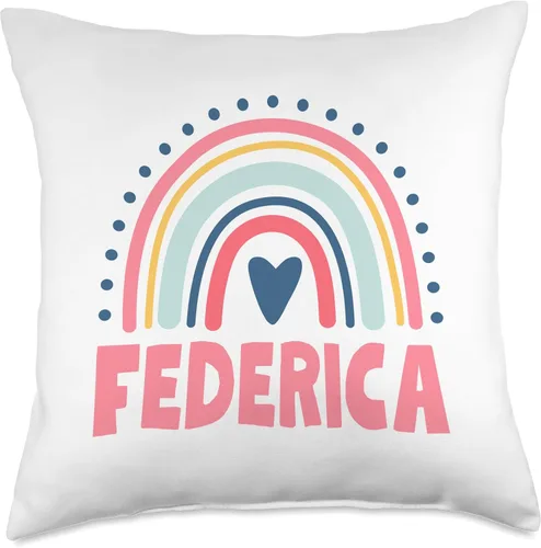 Miniatura 4 de Idea Regalo Personalizzata con Nome Gifts Idea Federica Name Custom Woman Myth Legend Pink Birthday Party Throw Pillow, 16x16, Multicolor