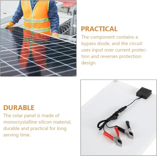 Miniatura 7 de SEWACC Dual USB Port Portable Solar Panel for Outdoor Use Rv Solar Panel Kit for Car Camper Boat Yacht with High Wind Resistance and Flexible Design